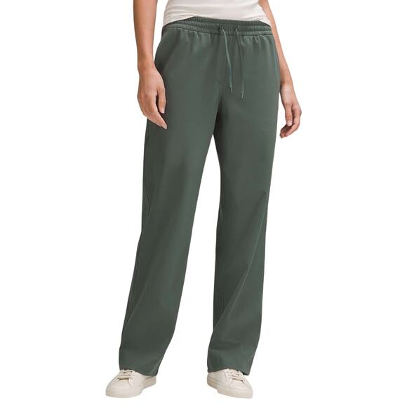 Lululemon Straight-Leg Mid-Rise Pant Luxtreme Regular Dark Forest Women's XS EUC - Picture 1 of 11